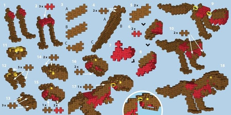 Plus-Plus, Mini Tuba T-Rex - 100 szt