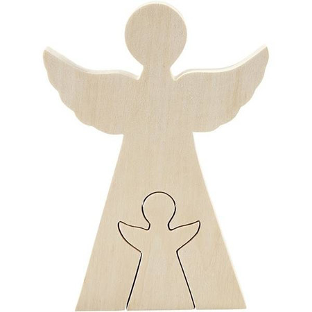 Aniołek 2w1 H: 20 i 7,8 cm sklejka