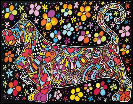 Kolorowanka Welwetowa 47x35 Jamnik