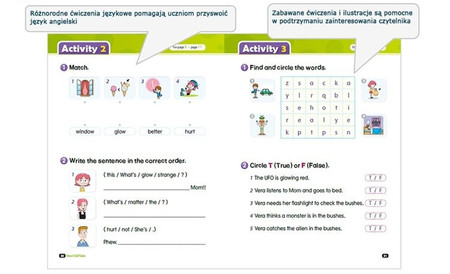 Komiks dla dzieci po angielsku Vera The Alien Hunter Level 1 Część 4