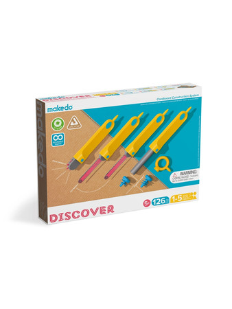 Zestaw narzędzi do konstruowania DIY Makedo - Discover 126 el.