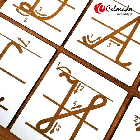 Drewniany alfabet do nauki pisania (duże litery)