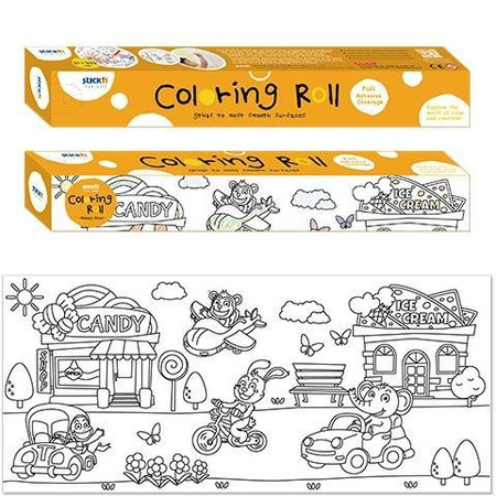 Kolorowanka Samoprzylepna w Rolce, Miasteczko, 31,5x355cm