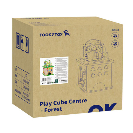 TOOKY TOY Kostka Edukacyjna Sorter Labirynt Przeplatanka Zwierzątka