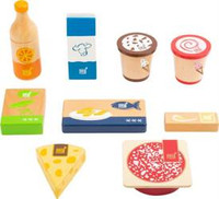 Chłodne i mrożone artykuły spożywcze 9 el 11441-Small Foot, zabawa w sklep i gotowanie