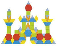 Klocki puzzle geometryczne 250 el.