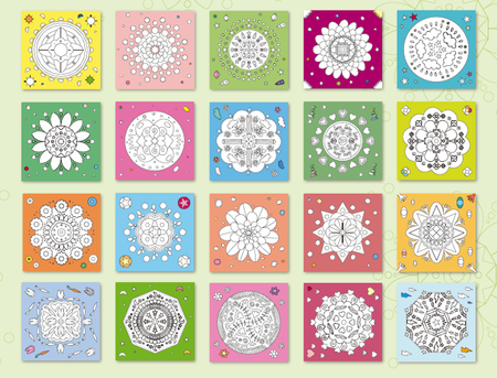 Kolorowanka z kredkami Apli Kids - Mandala