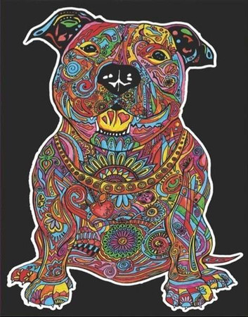 Kolorowanka Welwetowa 29,7x21 Pies Spike