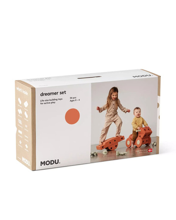 MODU Dreamer set 34 el. Klocki konstrukcyjne XXL - Burnt Orange / Dusty Green