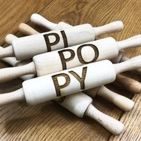 Drewniane mini wałki do ciasta z sylabami (Pa, Pe, Pi, Po, Pu, Py, Pó)