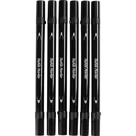 Markery do tkanin Czarne 6 szt.