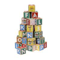Klocki drewniane literki i cyferki dla dzieci, zestaw klocków, nauka, Pippi
