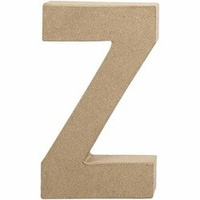 Duża litera "Z" z papier-mache