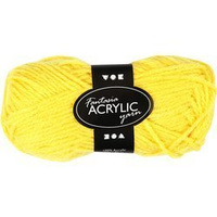Włóczka akrylowa Fantasia Żółta 50 g