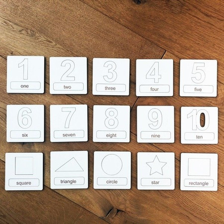 Układanka tematyczna do nauki angielskiego - Numbers And Shapes