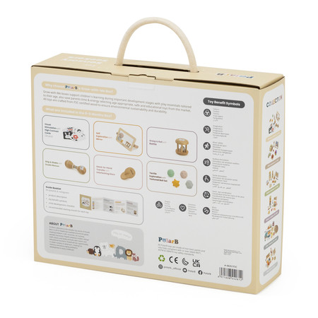 VIGA Zestaw Zabawek Edukacyjnych "Grow-with-Me Box" Pudełko Box od urodzenia