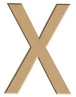 Litera płaska X z MDF H: 40 cm