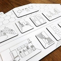 Drewniana układanka House do nauki angielskiego