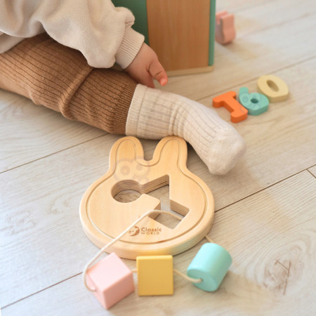 CLASSIC WORLD Pastelowy Zestaw dla Niemowląt Box Pierwsze Zabawki do Nauki od 6 do 12 miesiąca