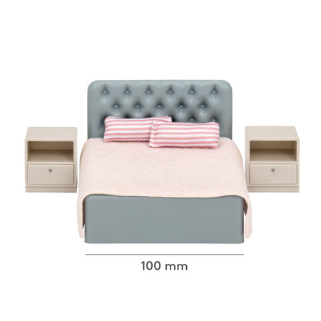 Zestaw mebli do sypialni do domku dla lalek basic zabawka dla dzieci Lundby