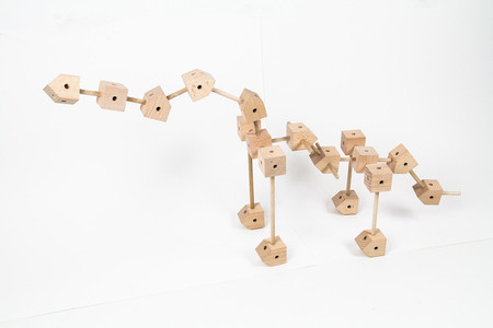 Drewniane klocki konstrukcyjne Mini Trigonos - 85 el.