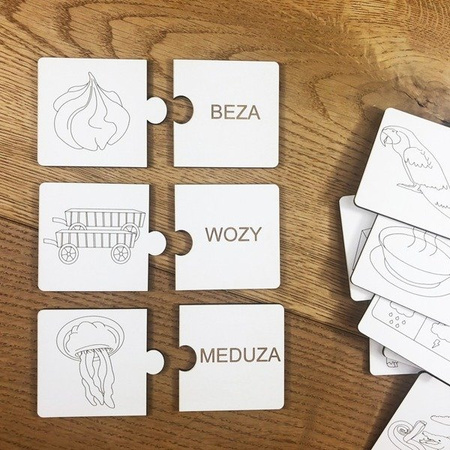 Puzzle wyrazowe do nauki czytania Cz.4