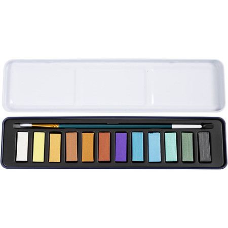 Farby akwarelowe Akwarele profesjonalne 12 kol. metalicznych