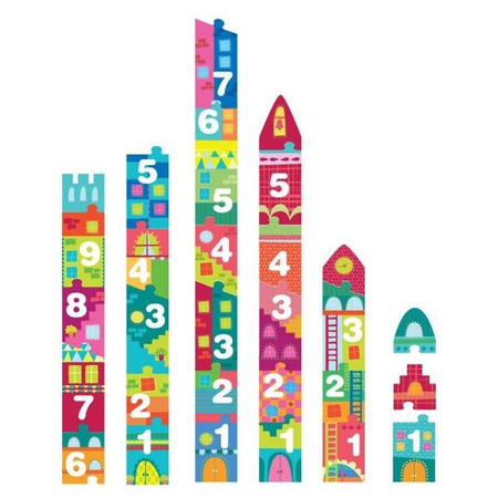 Puzzle w kartonowym domku 30 el. Apli Kids - Cyfry 3+