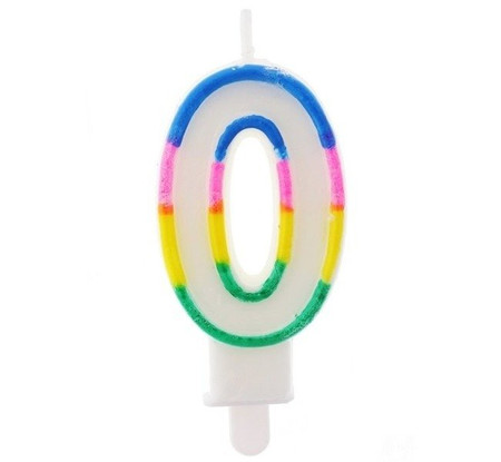 Świeczka fluorescencyjna na tort cyfra 0 GoDan