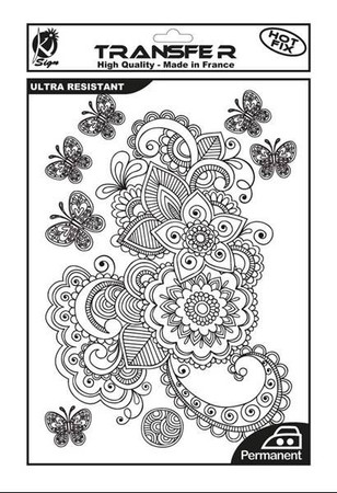 Naprasowanka A4 Czarna Arabeska