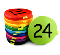 Poduszki animacyjne Ekoskóra zestaw 10szt Liczby 21-30