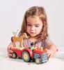 Drewniany traktor z przyczepą i akcesoriami, Tender Leaf Toys