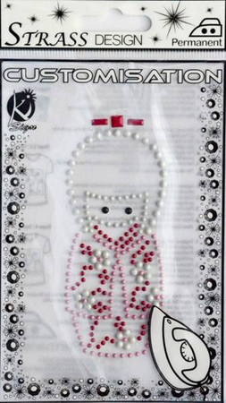 Naprasowanka mała Ćwiekowa Laleczka Kokeshi