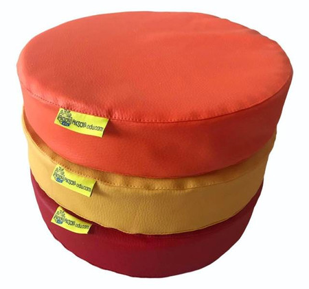 Poduszki EKOSKÓRA bez nadruku zestaw 3  szt o grubości 6 cm 