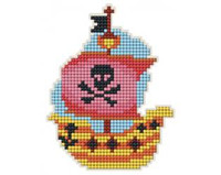 Diamentowa Mozaika z magnesem Statek piracki