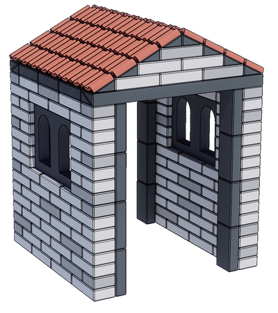 CLASSIC WORLD EDU Mega Klocki Cegły z pianki do budowania dachu