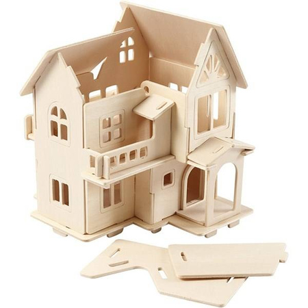 Puzzle 3D drewniane dom wariant 4