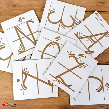 Litery diakrytyczne do nauki pisania (duże litery)