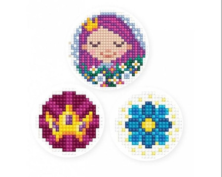 Diamentowa Mozaika 3 naklejki Dziewczynka 2