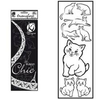 Naprasowanka welwetowa Czarna Kotki Kontury