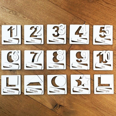 Układanka tematyczna do nauki angielskiego - Numbers And Shapes