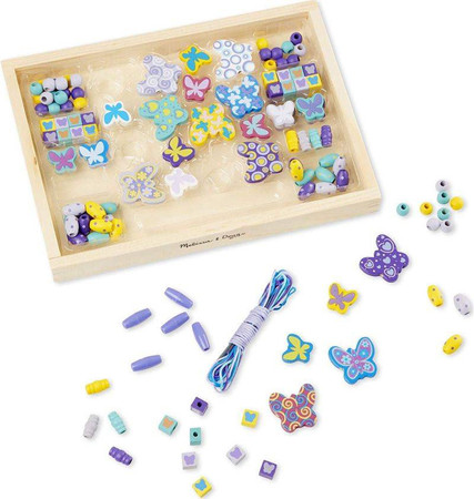 Zestaw drewnianych koralików Motylki Melissa&Doug