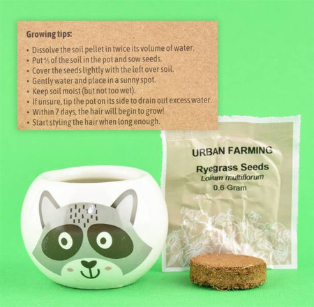 Eco hodowla trawy w doniczce Dzikie zwierzątka