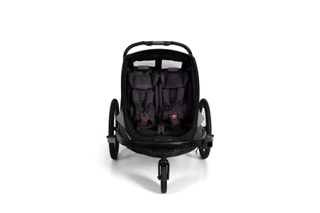 Hamax - Przyczepka rowerowa COCOON, podwójna - Grey/black