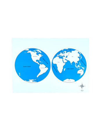 Moyo Montessori | Dwie półkule - mapa kontrolna z podpisami GEOP0055_G010-1