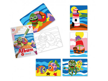 Album do kolorowania piaskiem Morskie Zwierzątka 5l+ SABBIARELLI