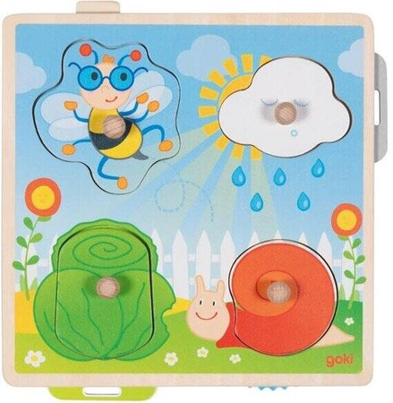 Drewniana układanka interaktywna W ogrodzie Goki 57340