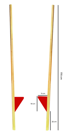 Szczudła drewniane cyrkowe duże CZERWONE 170 cm dla dzieci i dorosłych