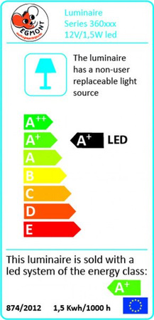 Lampka nocna LED, Grzybek, złoty| Egmont Toys®