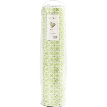 Filc w rolce W: 45 cm L: 5m Zielone Kwiatki